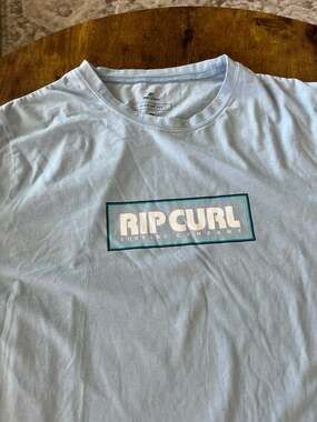 Rip Curl Icons of Surf UV long Sleeve Surfing Company Tee - Light Blue XL